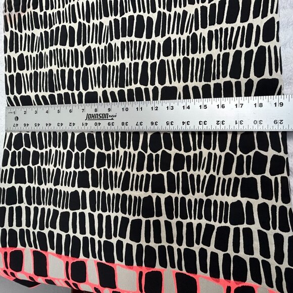 Ann Mashburn Womens Sleeveless Shift Dress Small Printed Black White Back Zip - Picture 10 of 11